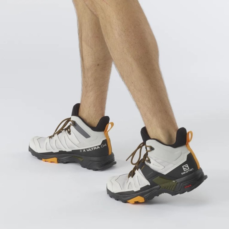 Botas Montaña Salomon X Ultra 4 Mid GTX Hombre Blancos Negros | MX LBFS824